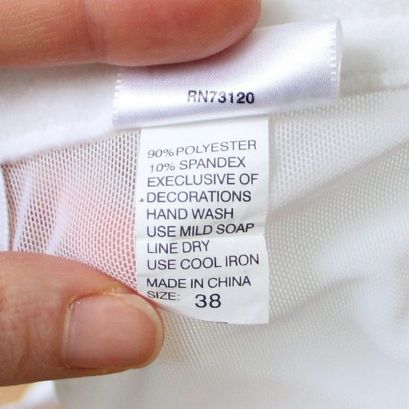 Fredericks of Hollywood Bustier Size 38 Garter Straps White Blue Ribbons B49 - Picture 13 of 14